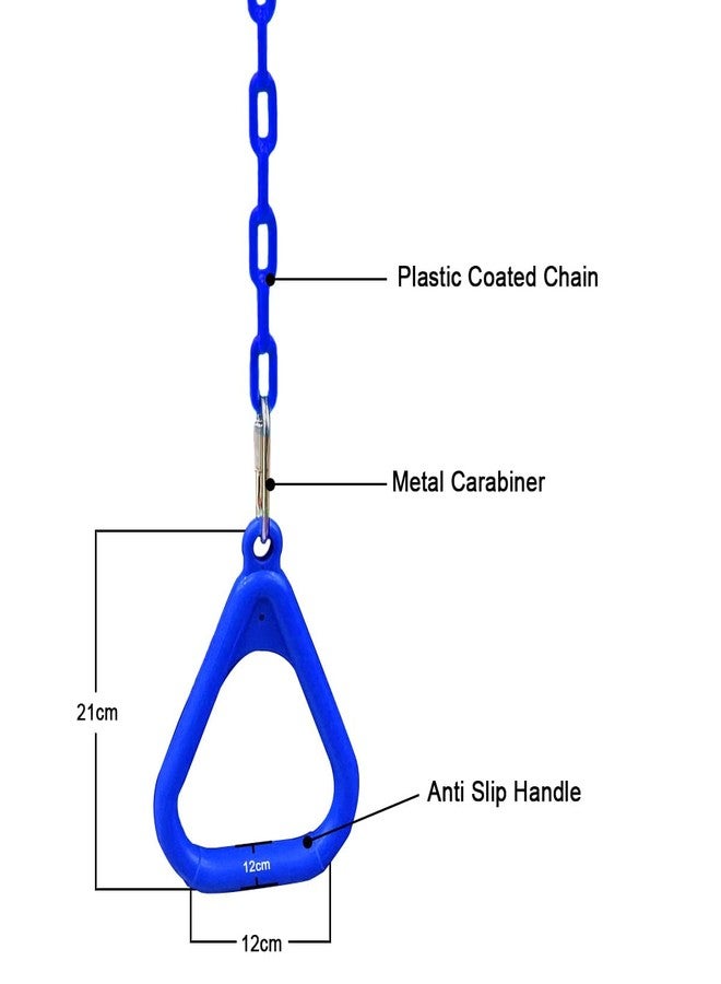 REZNOR مجموعة حلقات ترابيز رياضية من ريزنور مع سلسلة للأطفال والكبار، مناسبة للرياضات الخارجية والداخلية، موديل RZNR-310، لون أزرق - Image 3